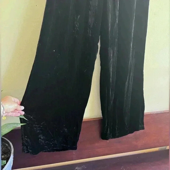 Cut Loose Green Velvet Wide Leg Pants Size M - Picture 12 of 12